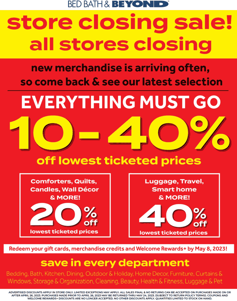 Now 1040 off everything at Bed Bath & Beyond bedbathbeyond The