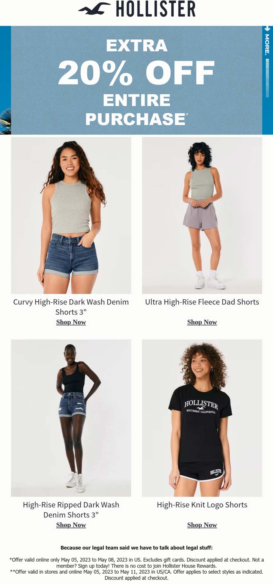 Hollister stores Coupon  Extra 20% off online at Hollister #hollister 