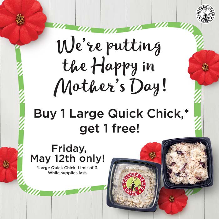 Chicken Salad Chick restaurants Coupon  Second quick chick free Friday at Chicken Salad Chick restaurants #chickensaladchick 