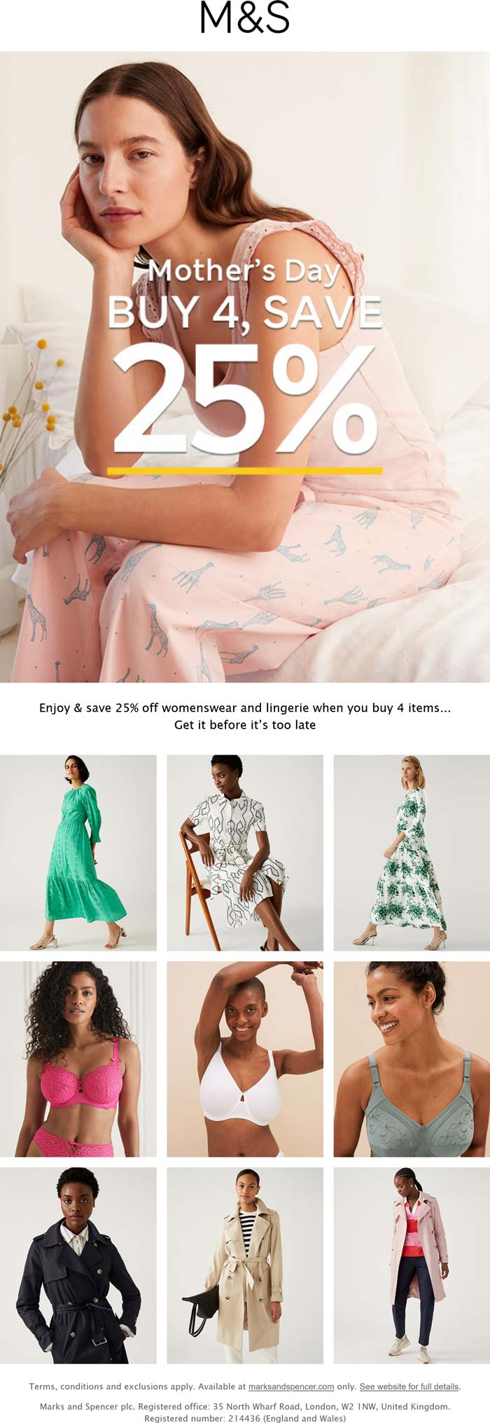 Marks & Spencer stores Coupon  25% off 4+ womenswear & lingerie at Marks & Spencer #marksspencer 