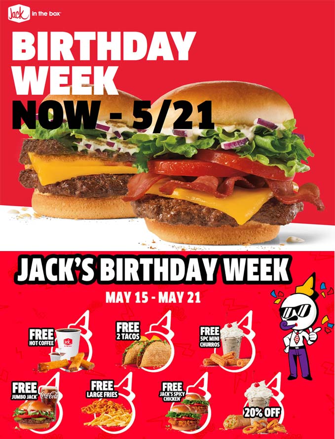 Jack in the Box restaurants Coupon  Free tacos, burger, chicken sandwich & more this week at Jack in the Box #jackinthebox 