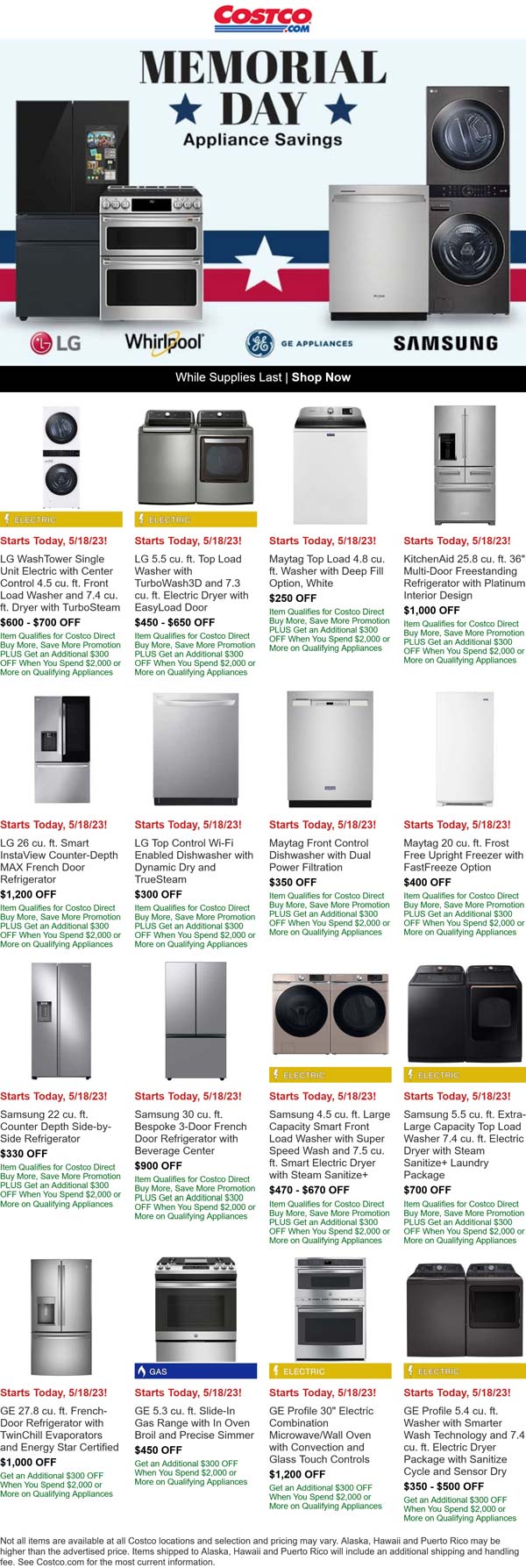 Costco stores Coupon  Appliance deals going on at Costco #costco 