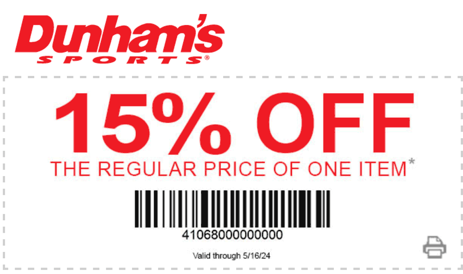 Dunhams Sports stores Coupon  15% off a single item at Dunhams Sports #dunhamssports 