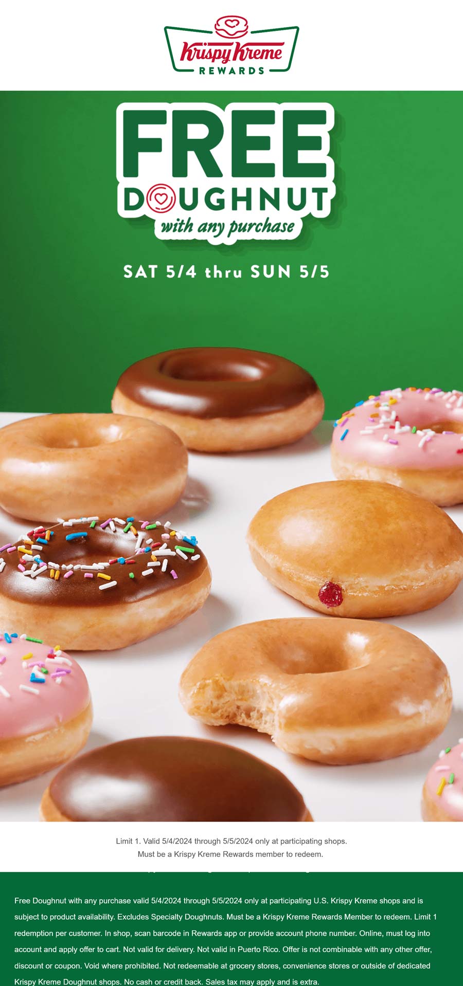 Krispy Kreme restaurants Coupon  Free doughnut with any mobile order today at Krispy Kreme #krispykreme 