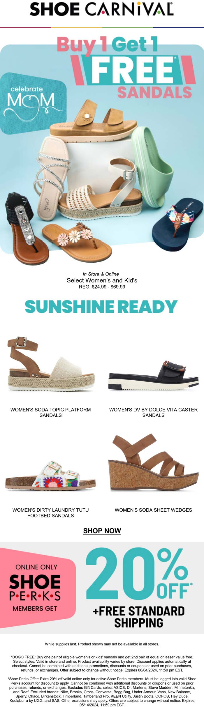 Shoe Carnival stores Coupon  Second sandals free at Shoe Carnival ditto online #shoecarnival 