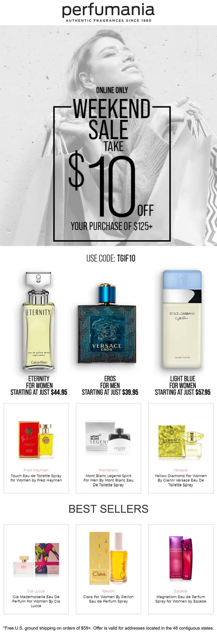 Perfumania stores Coupon  $10 off $125 at Perfumania via promo code TGIF10 #perfumania 