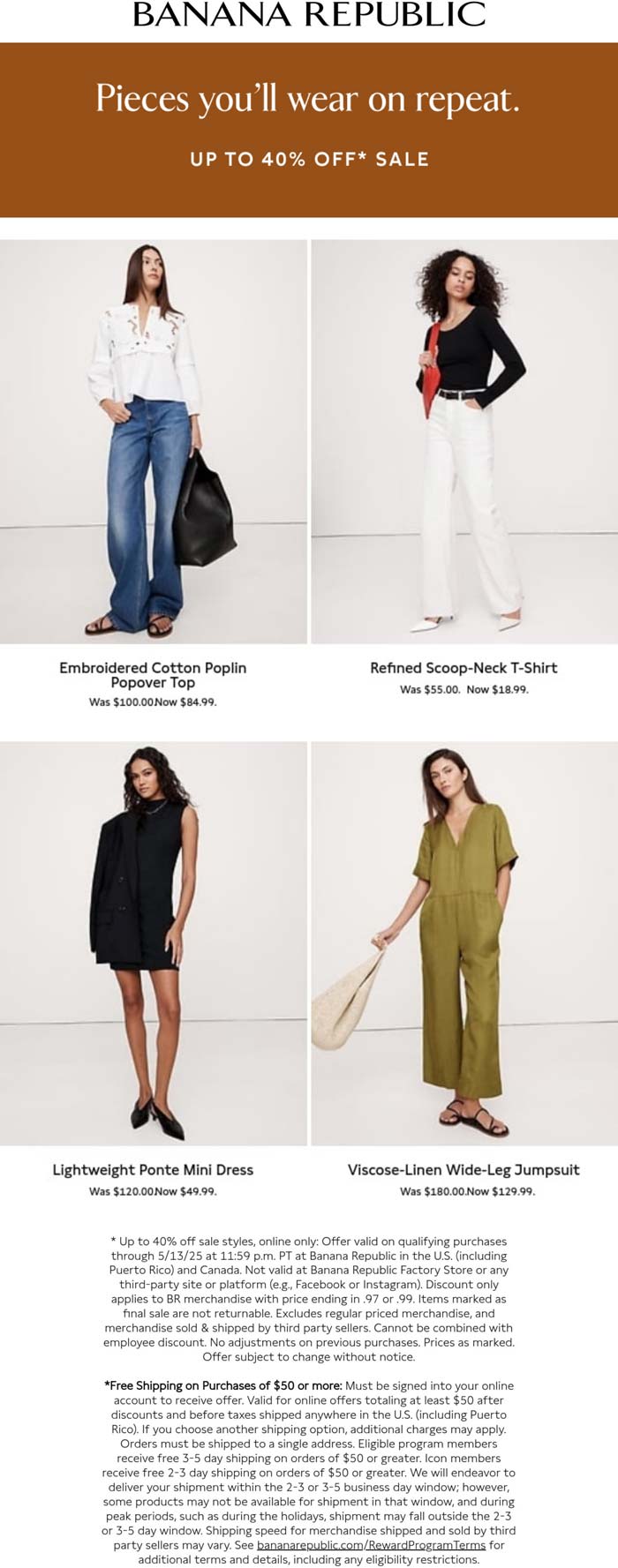 Banana Republic stores Coupon  40% off sale items at Banana Republic #bananarepublic 