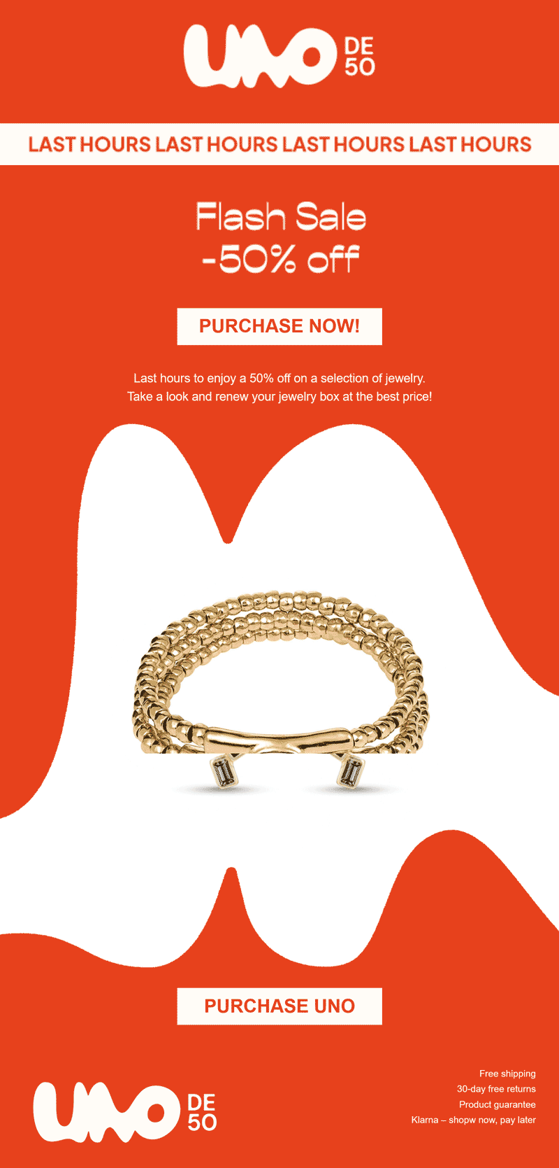 UNOde50 stores Coupon  50% off jewelry today at UNOde50 #unode50 