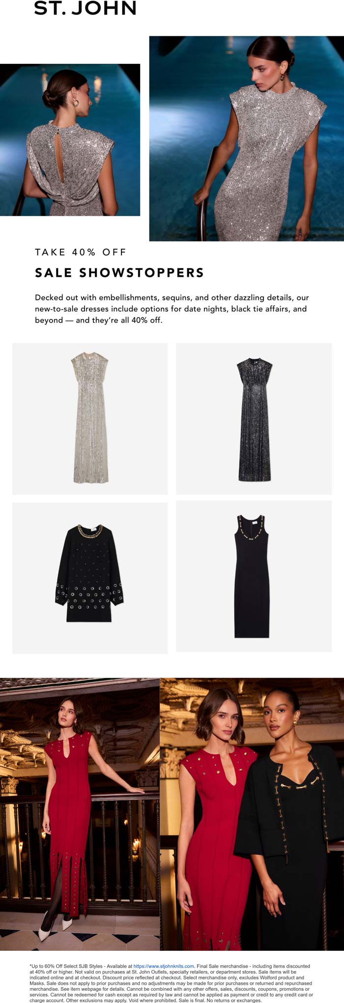 St. John Knits stores Coupon  40% off dresses at St. John Knits #stjohnknits 