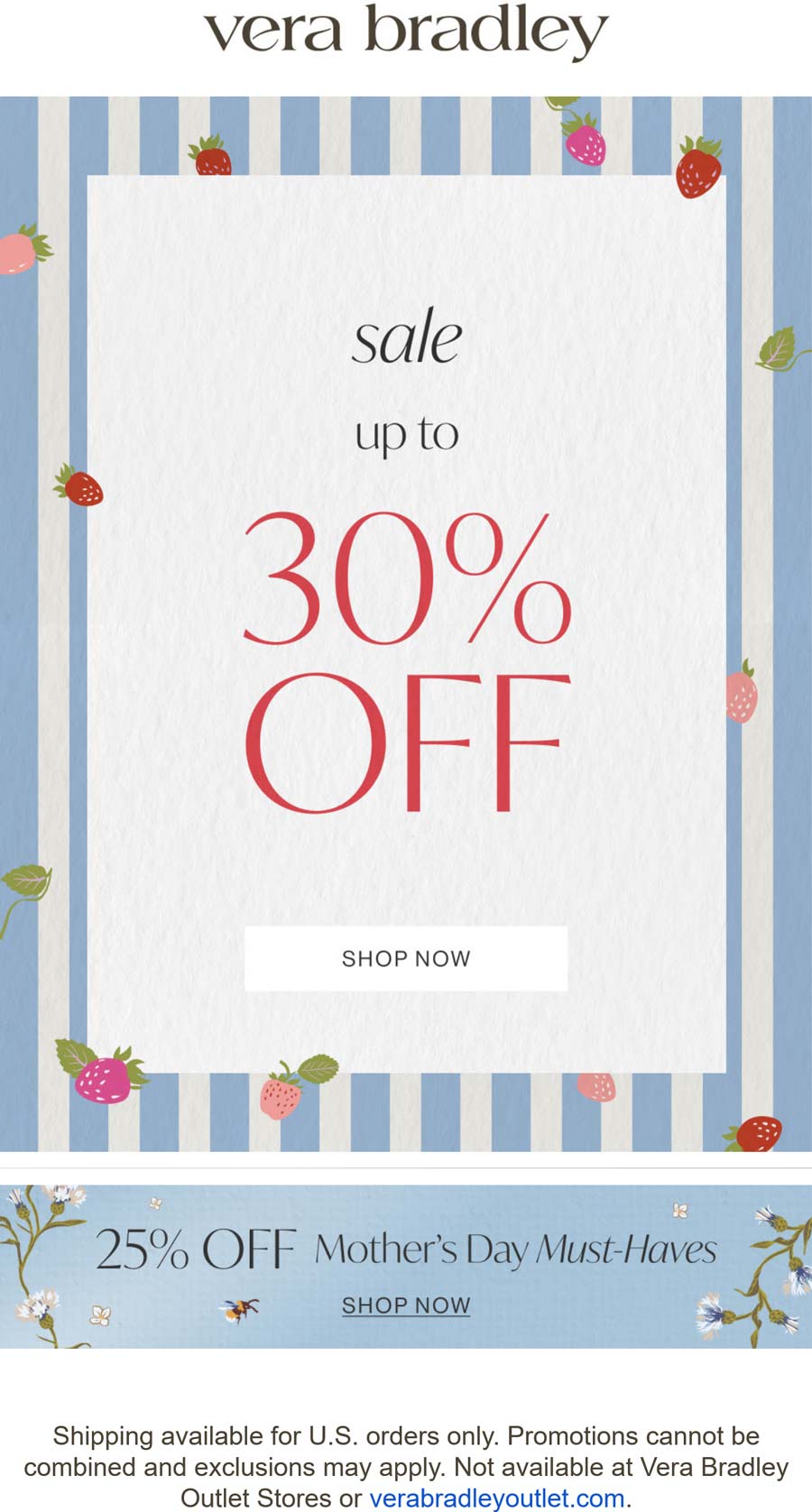 Vera Bradley stores Coupon  Extra 30% off sale items at Vera Bradley #verabradley 