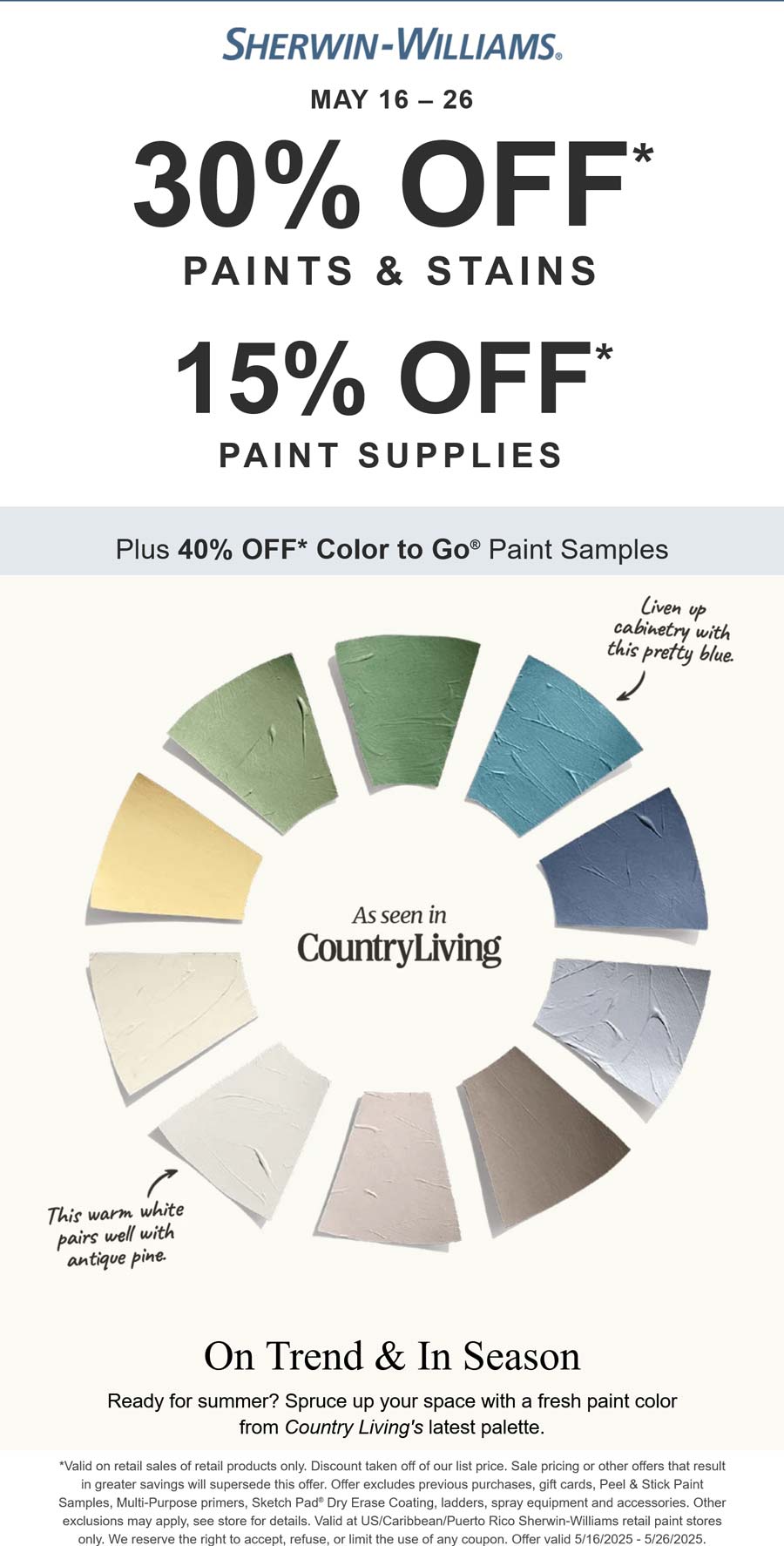 Sherwin Williams stores Coupon  30% off paints & stains at Sherwin Williams #sherwinwilliams 