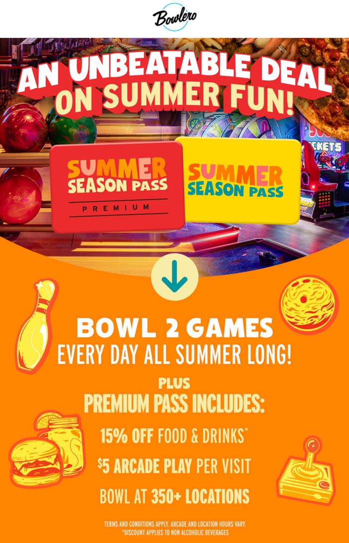 Bowlero coupons & promo code for [May 2025]