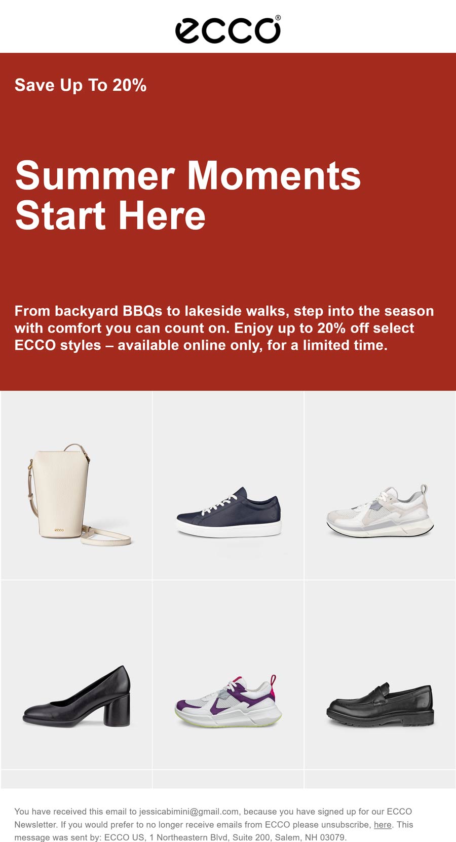 ECCO stores Coupon  20% off online at ECCO #ecco 
