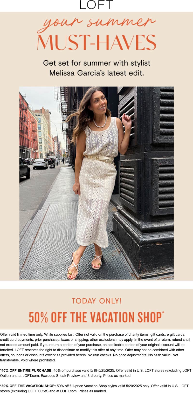 LOFT stores Coupon  40-50% off everything & more at LOFT #loft 
