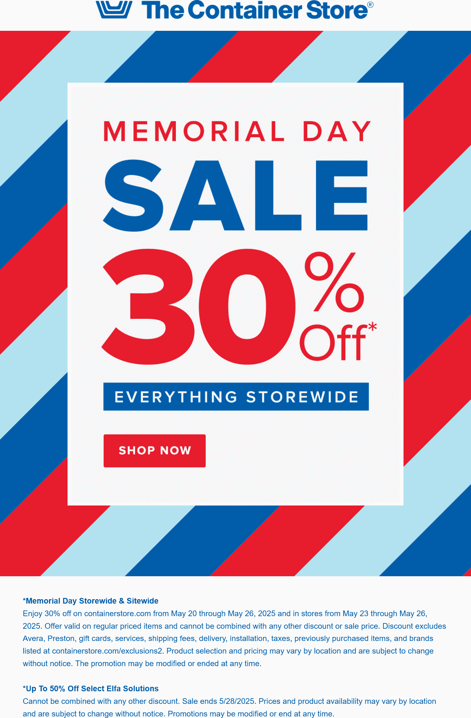 The Container Store stores Coupon  30% off everything at The Container Store #thecontainerstore 