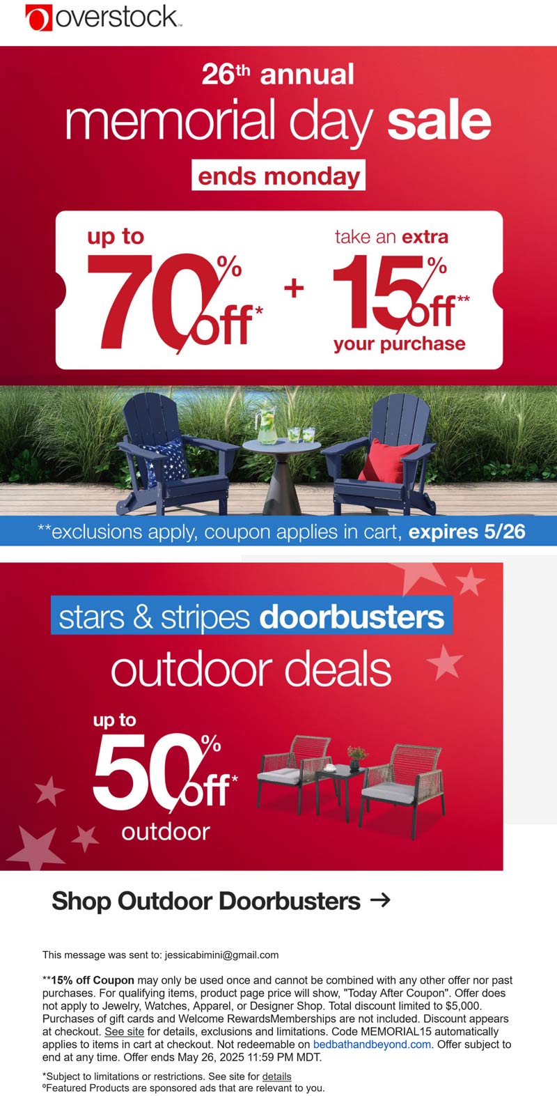 Overstock stores Coupon  Extra 15% off & more this weekend at Overstock #overstock 