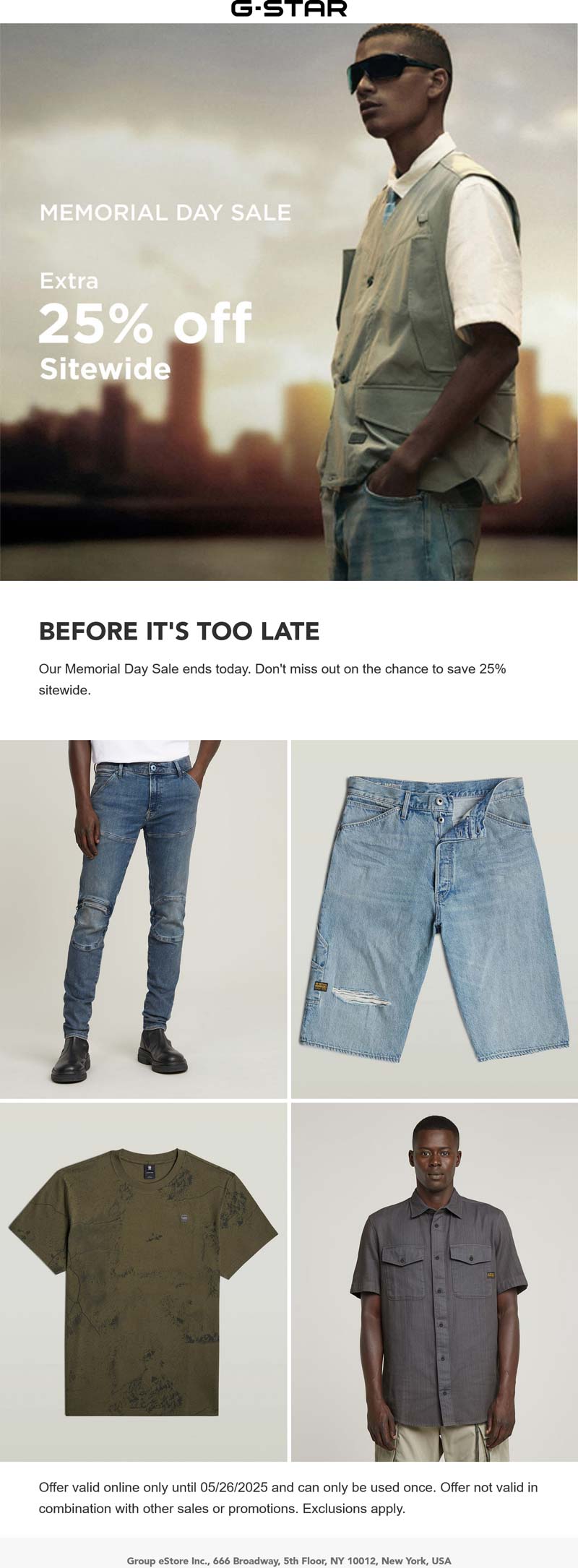 G-STAR stores Coupon  25% off everything online at G-STAR #gstar 