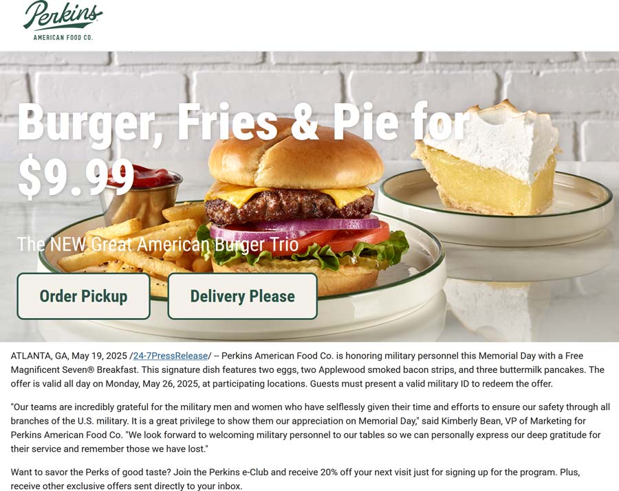 Perkins coupons & promo code for [June 2025]