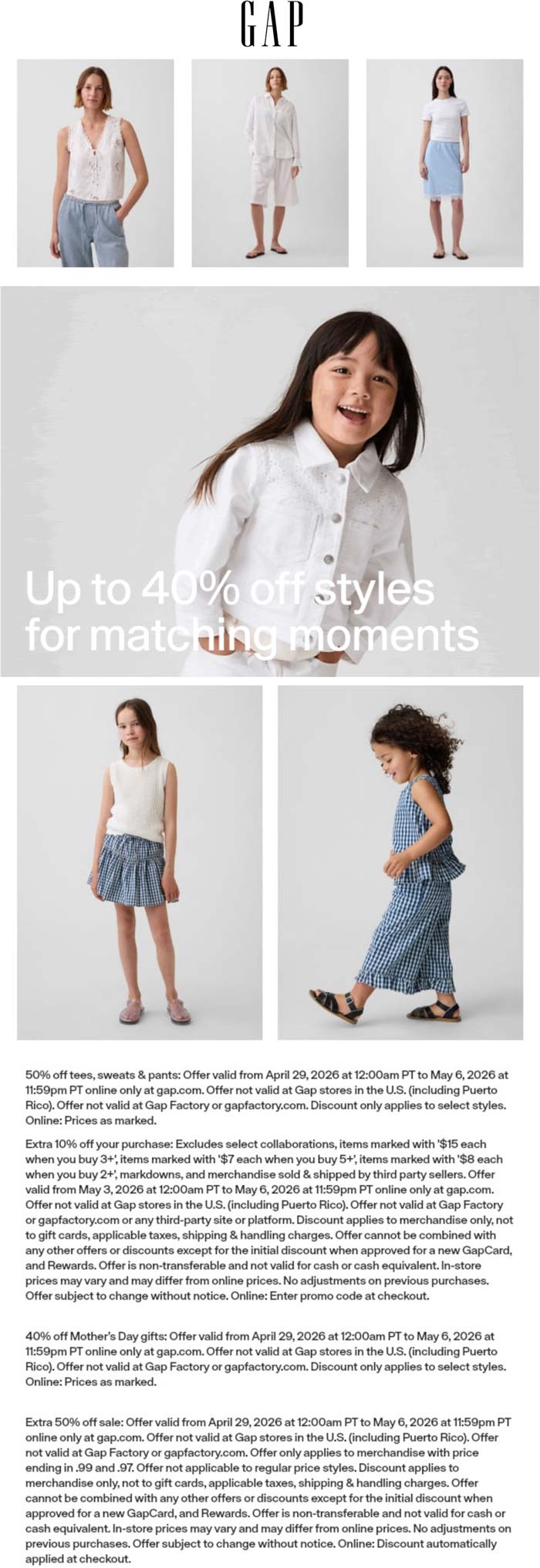 Gap stores Coupon  40-50% off today at Gap #gap 