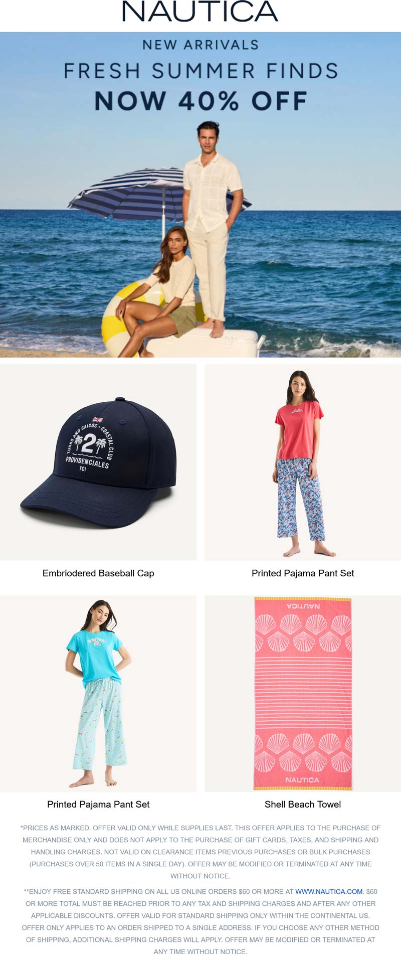 Nautica stores Coupon  40% off new arrivals at Nautica #nautica 