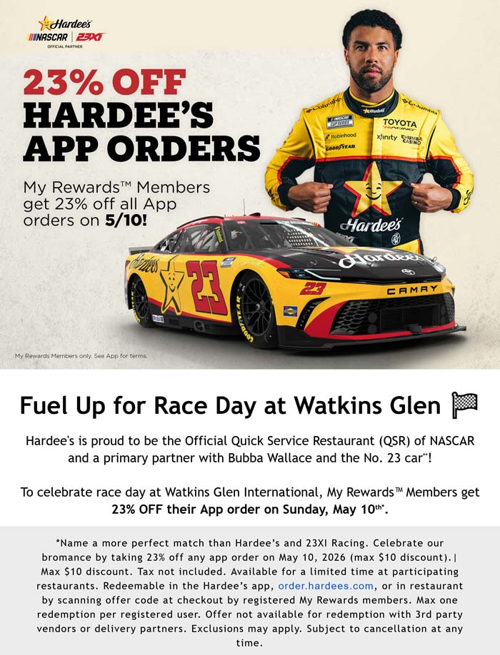 Hardees 23% off app orders today at Hardees restaurants #hardees Hardees restaurants Coupon 23% off app orders today at Hardees restaurants #hardees