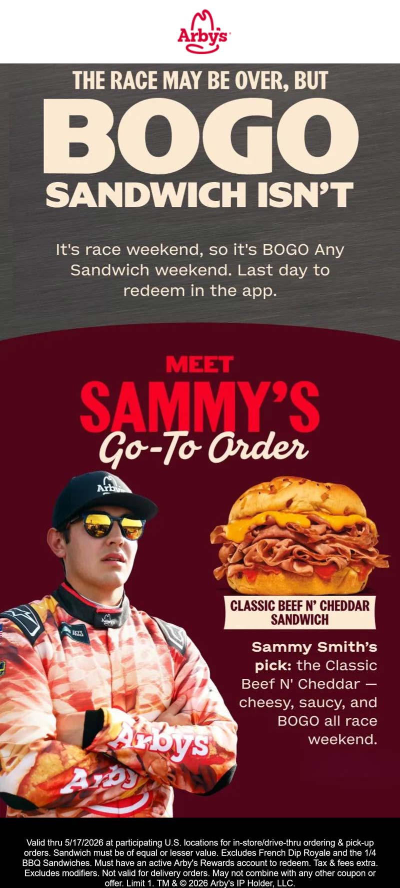 Arbys restaurants Coupon  Second sandwich free via mobile today at Arbys #arbys 