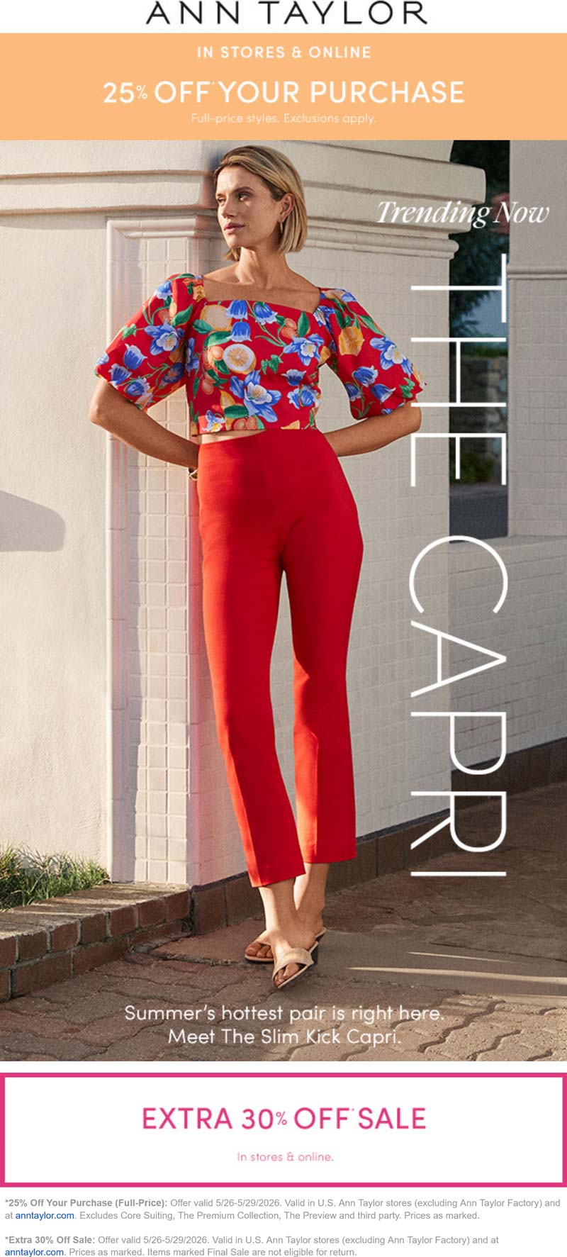 Ann Taylor 25-30% off at Ann Taylor, ditto online #anntaylor Ann Taylor stores Coupon 25-30% off at Ann Taylor, ditto online #anntaylor