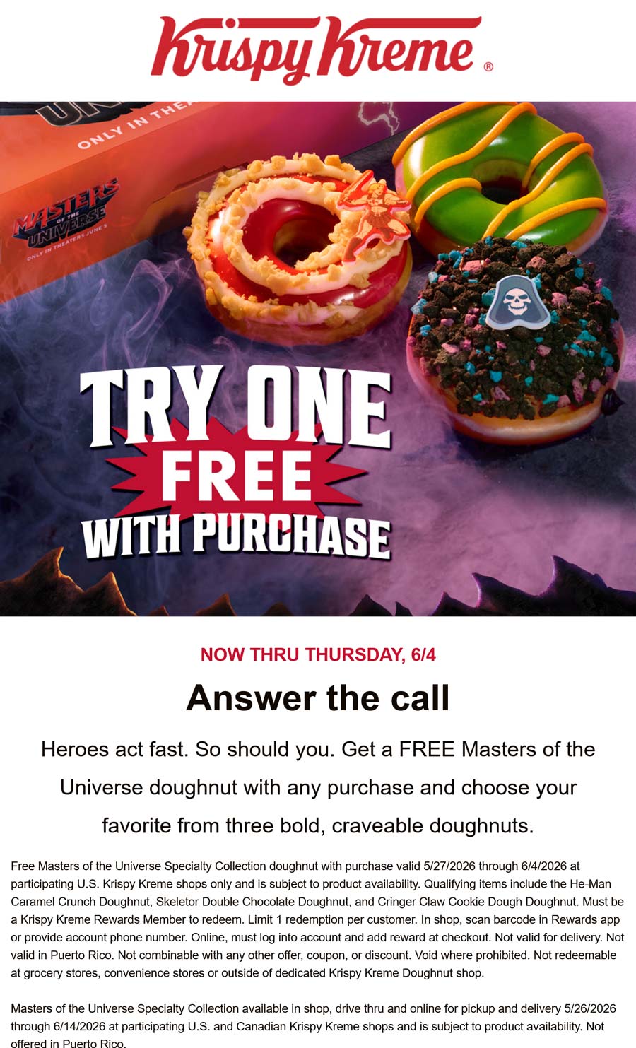 Krispy Kreme Free themed doughnut with your order at Krispy Kreme #krispykreme Krispy Kreme restaurants Coupon Free themed doughnut with your order at Krispy Kreme #krispykreme