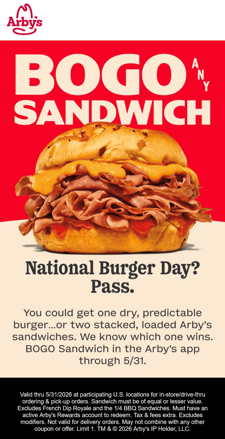 Arbys Second sandwich free via mobile at Arbys #arbys Arbys restaurants Coupon Second sandwich free via mobile at Arbys #arbys