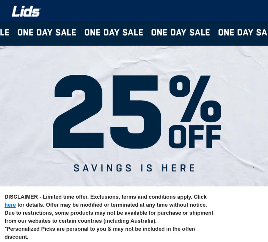 Lids 25% off today at Lids #lids Lids stores Coupon 25% off today at Lids #lids