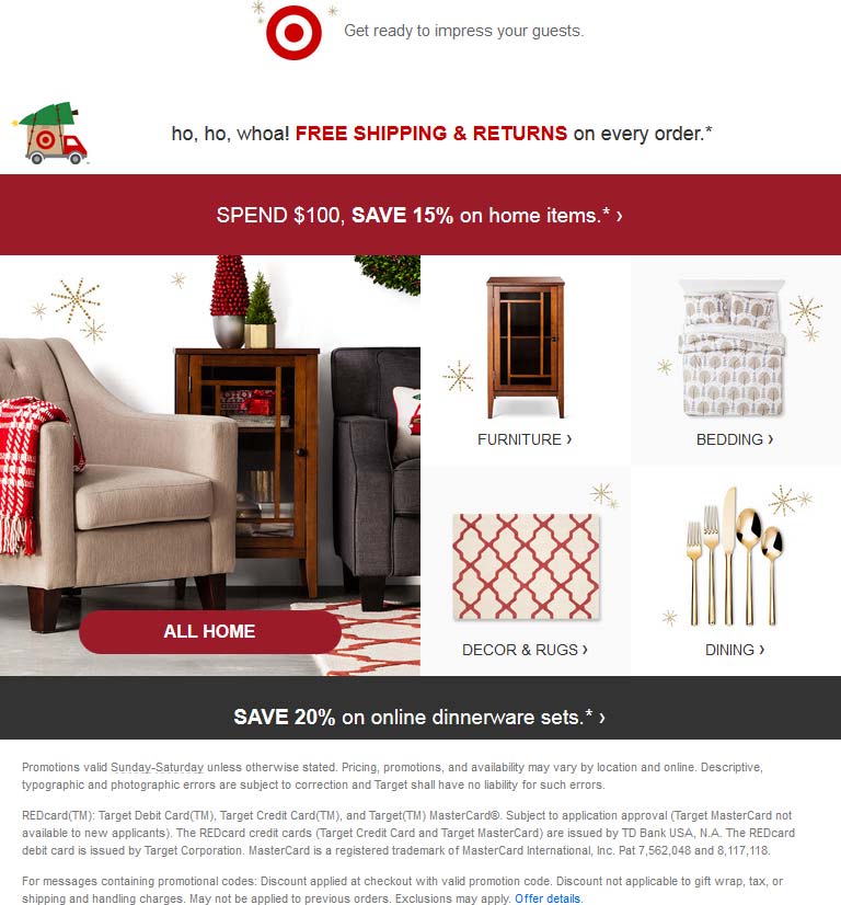Target Coupon April 2024 30% off $75 on apparel, 15% off $100 on home items at Target, ditto online