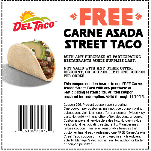 Del Taco August 2020 Coupons and Promo Codes