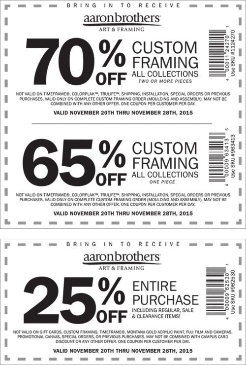 Aaron Brothers coupons & promo code for [May 2024]
