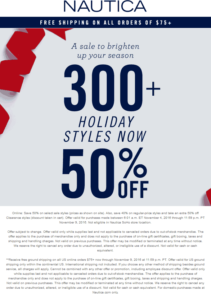 Nautica coupons & promo code for [May 2024]