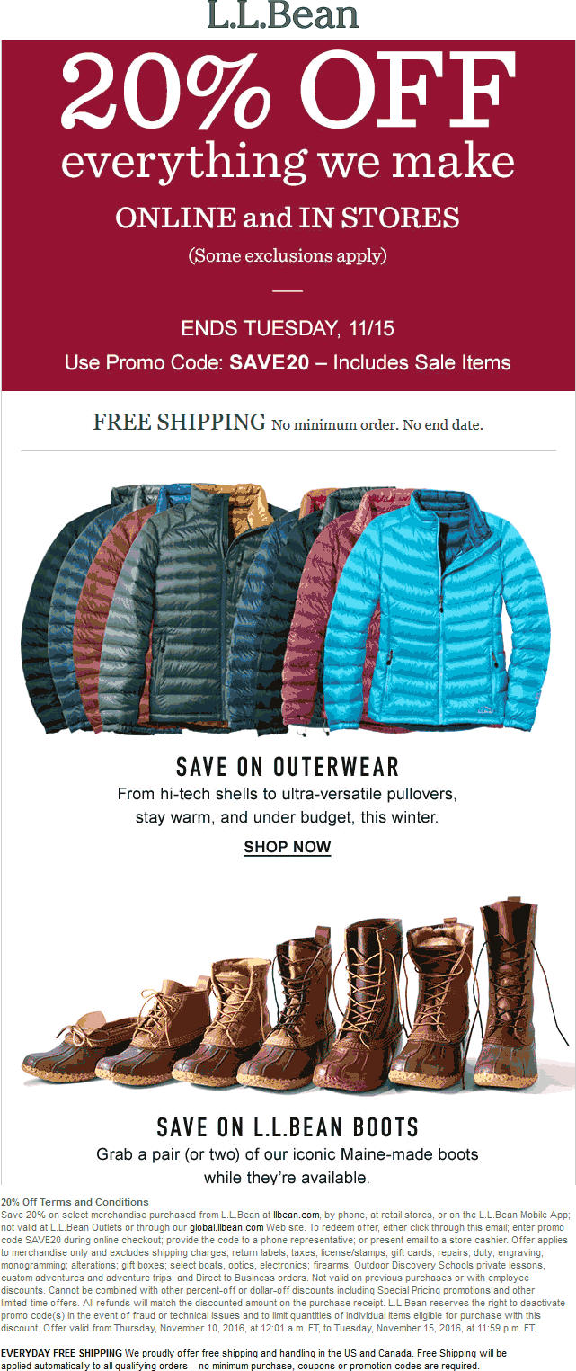 L.L.Bean March 2021 Coupons and Promo Codes 🛒