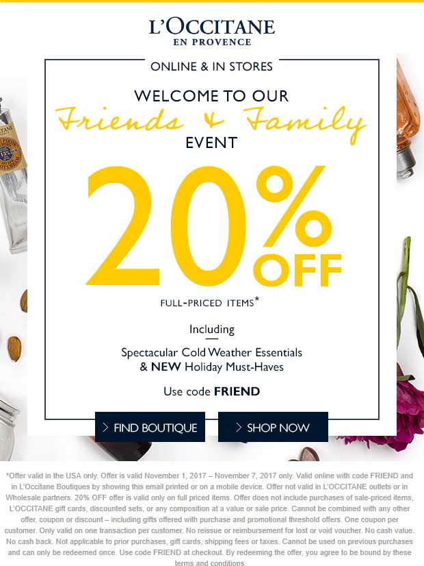 LOccitane coupons & promo code for [May 2024]