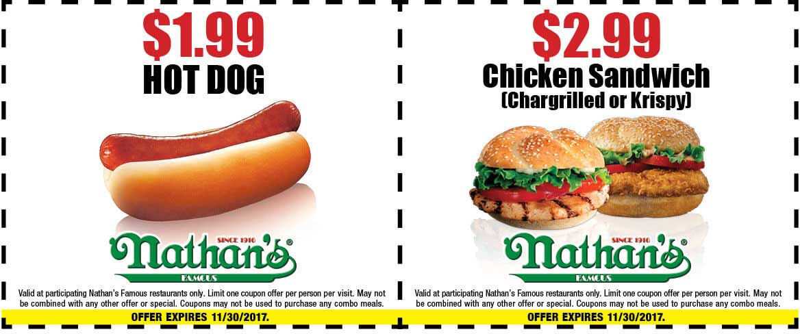 Nathans Famous coupons & promo code for [May 2024]