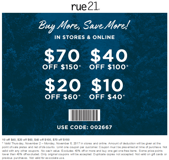Rue21 December 2020 Coupons and Promo Codes 🛒