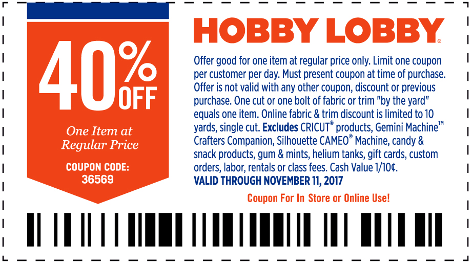 Hobby Lobby June 2020 Coupons And Promo Codes