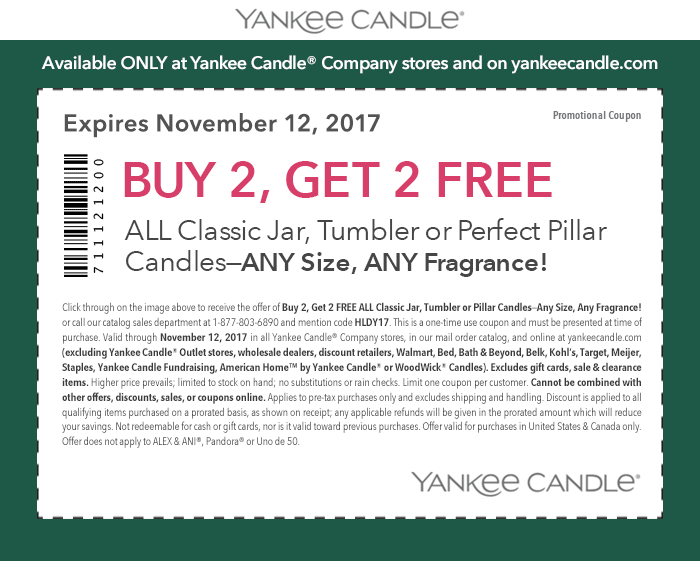 Yankee Candle October 2020 Coupons and Promo Codes 🛒