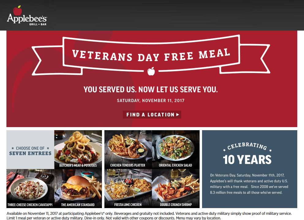 Applebees coupons & promo code for [May 2024]