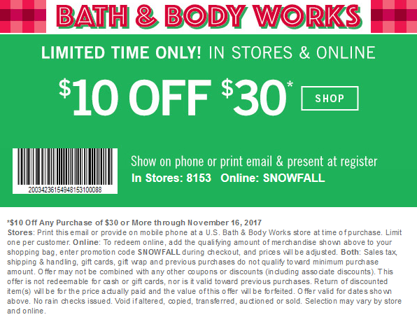 bath and body works coupon