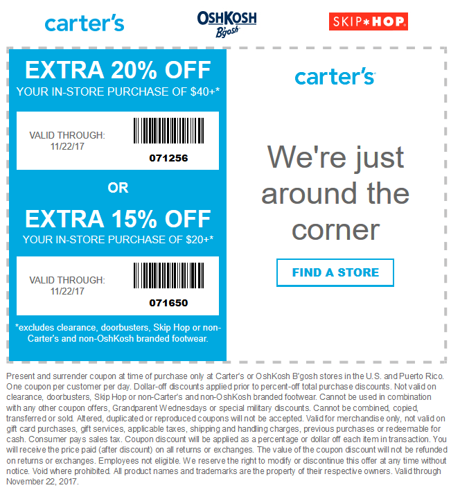 Carters January 2024 Coupons and Promo Codes 🛒