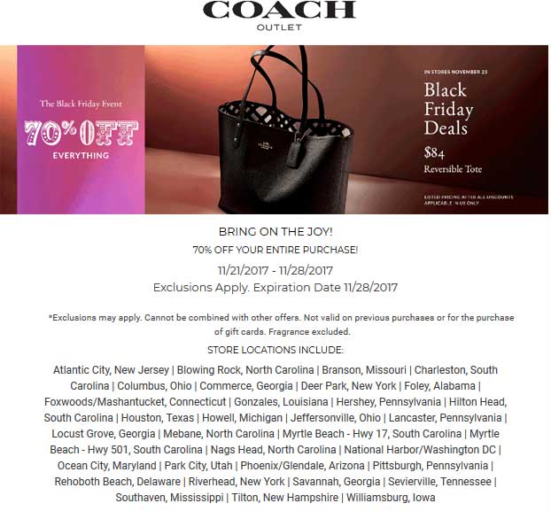 Coach Outlet coupons & promo code for [May 2024]