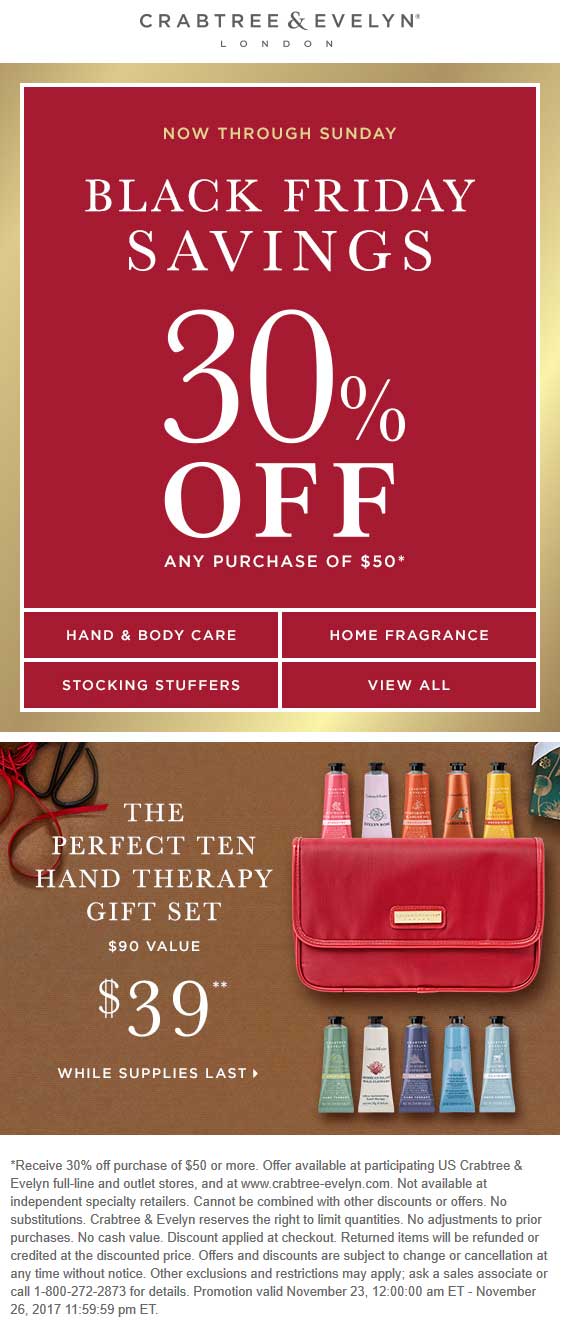 Crabtree & Evelyn coupons & promo code for [May 2024]