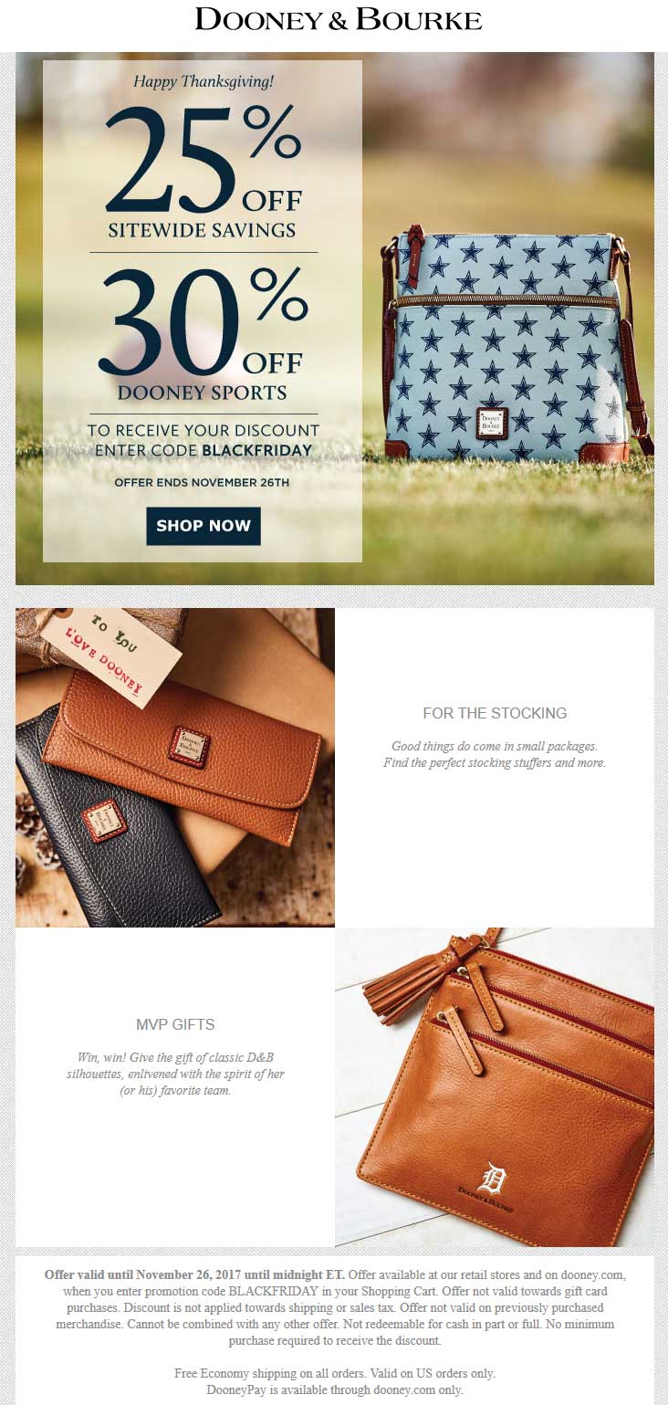 Dooney & Bourke coupons & promo code for [April 2024]