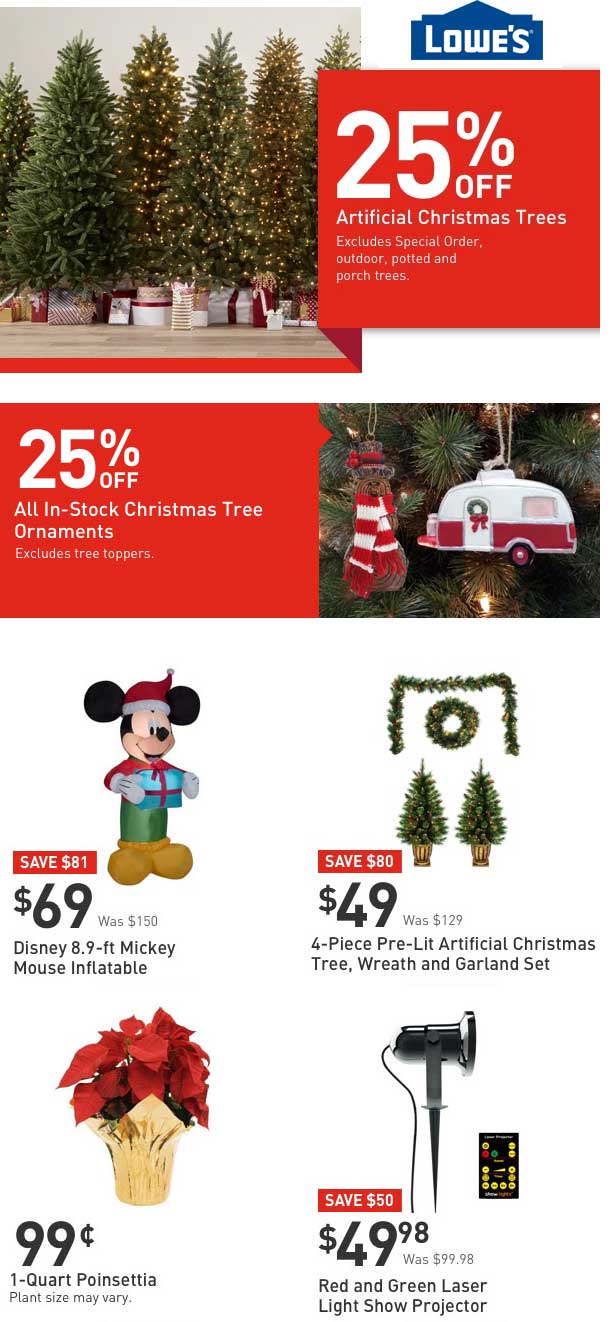 Christmas tree coupons lowes