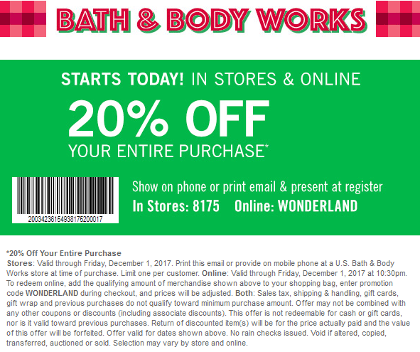 Bath & Body Works June 2020 Coupons and Promo Codes
