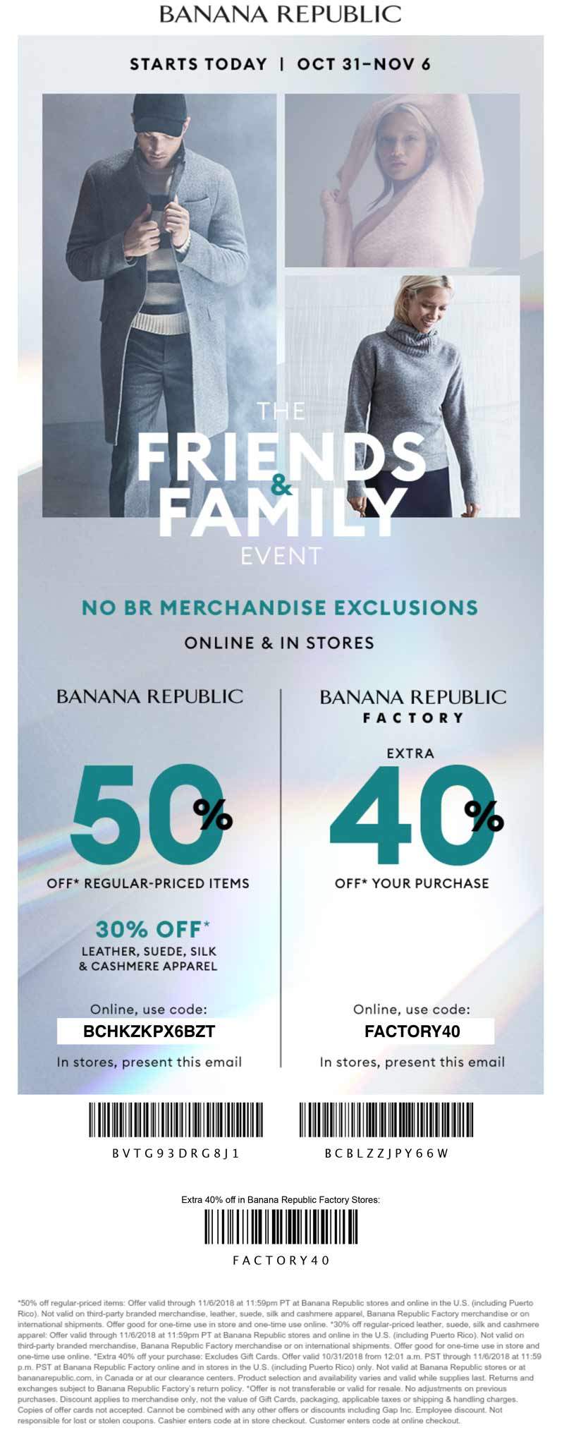 Banana Republic Coupon April 2024 50% off at Banana Republic, or online via promo code BCHKZKPX6BZT