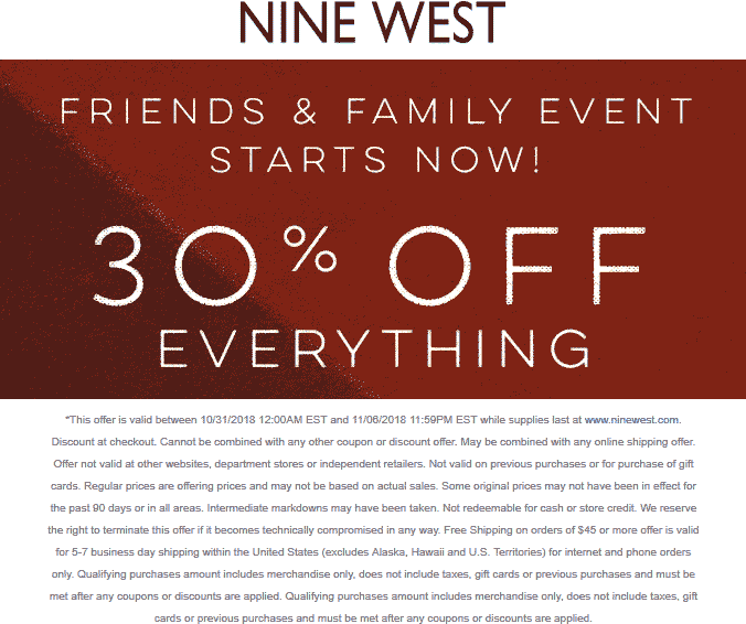 Nine West coupons & promo code for [March 2024]